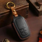 For Toyota Corolla 3-button B111 Crazy Horse Cowhide Car Key Protection Cover