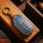 For Toyota Corolla 3-button B111 Crazy Horse Cowhide Car Key Protection Cover - Image 2