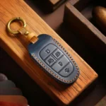 For Hyundai Staria / Sonata 5-button B123 Crazy Horse Cowhide Car Key Protection Cover - Image 2