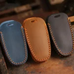 For Hyundai Staria / Sonata 5-button B123 Crazy Horse Cowhide Car Key Protection Cover - Image 3