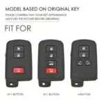 For Toyota North American 2+1-button C012 Crazy Horse Cowhide Car Key Protection Cover - Image 7