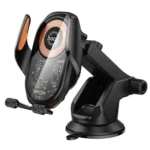 hoco HW34 Blue Whale Car Center Console 3-Axis Linkage Wireless Fast Charging Phone Holder -Qty: 5 Units