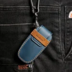 For Volvo XC60 / XC90 / S90 6-button C047 Crazy Horse Cowhide Car Key Protection Cover - Image 8