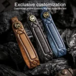 For Kia Carnival SX Hallmo E171 Crazy Horse Cowhide Car Key Protection Cover - Image 3