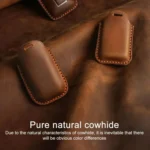 For Kia Carnival SX Hallmo E171 Crazy Horse Cowhide Car Key Protection Cover - Image 5
