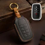 For Toyota SIENNA / Granvia / Alphard / Vellfire Hallmo Crazy Horse Cowhide Car Key Protection Cover