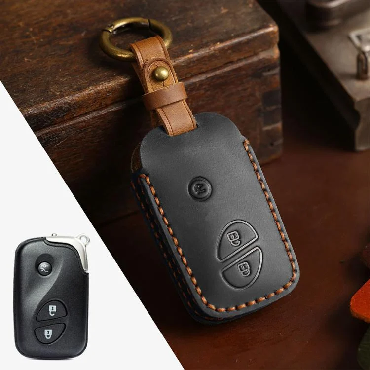For Lexus RX270 / ES240 / LX570 Hallmo Crazy Horse Cowhide Car Key Protection Cover