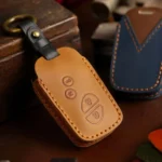 For Lexus RX270 / ES240 / LX570 Hallmo Crazy Horse Cowhide Car Key Protection Cover - Image 2