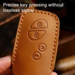 For Lexus RX270 / ES240 / LX570 Hallmo Crazy Horse Cowhide Car Key Protection Cover - Image 4