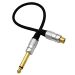 6.35mm Mono Plug Male to RCA Female Audio Adapter Cable for Ampfler, Speaker, Guitar - Image 3
