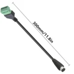 S-Video 8 Pin Male to 5 Pin Female Bolt Screw with Shield Terminals Pluggable Type Adapter Cable - Image 2