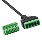 S-Video 8 Pin Male to 5 Pin Female Bolt Screw with Shield Terminals Pluggable Type Adapter Cable - Image 5