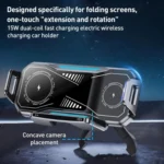 A001 15W Wireless Charging Electric Vacuum Adsorption Car Phone Holder - Image 2