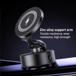 D1 15W Electric Vacuum Adsorption Car Wireless Charging Phone Holder - Image 6