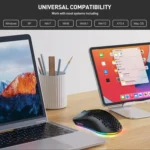 HXSJ T66 3 Modes Wired 2.4G BT5.3 Wireless RGB Rechargeable Mouse - Image 11