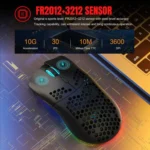 HXSJ T66 3 Modes Wired 2.4G BT5.3 Wireless RGB Rechargeable Mouse - Image 5