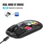 HXSJ T200 Dual Modes 2.4G BT5.0 Transparent RGB Wireless Mouse - Image 2