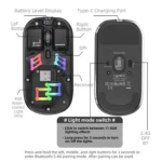 HXSJ T200 Dual Modes 2.4G BT5.0 Transparent RGB Wireless Mouse - Image 6