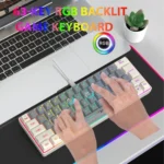 HXSJ V400 Wired Color Matching RGB Backlit Membrane Keyboard 63 Key Caps, Cable Length: 1.7m - Image 3