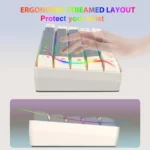 HXSJ V400 Wired Color Matching RGB Backlit Membrane Keyboard 63 Key Caps, Cable Length: 1.7m - Image 5