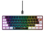 HXSJ V700WB Wired RGB Backlit Membrane Keyboard 61 Key Caps, Cable Length: 1.7m
