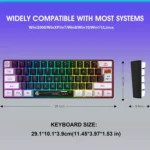 HXSJ V700WB Wired RGB Backlit Membrane Keyboard 61 Key Caps, Cable Length: 1.7m - Image 11