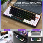 HXSJ V700WB Wired RGB Backlit Membrane Keyboard 61 Key Caps, Cable Length: 1.7m - Image 4
