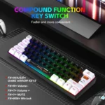 HXSJ V700WB Wired RGB Backlit Membrane Keyboard 61 Key Caps, Cable Length: 1.7m - Image 5