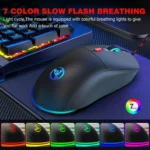 HXSJ X200 3600DPI Colorful Luminous Wired Mouse, Cable Length: 1.5m - Image 9