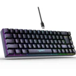 HXSJ V200 Russian Version Wired RGB Backlit Mechanical Keyboard 68 Key Caps, Cable Length: 1.7m