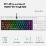 HXSJ V200 Russian Version Wired RGB Backlit Mechanical Keyboard 68 Key Caps, Cable Length: 1.7m - Image 16