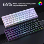 HXSJ V200 Russian Version Wired RGB Backlit Mechanical Keyboard 68 Key Caps, Cable Length: 1.7m - Image 2