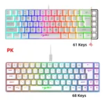 HXSJ V200 Russian Version Wired RGB Backlit Mechanical Keyboard 68 Key Caps, Cable Length: 1.7m - Image 11