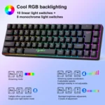 HXSJ V200 Russian Version Wired RGB Backlit Mechanical Keyboard 68 Key Caps, Cable Length: 1.7m - Image 3