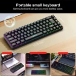 HXSJ V200 Russian Version Wired RGB Backlit Mechanical Keyboard 68 Key Caps, Cable Length: 1.7m - Image 4