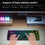 HXSJ V200 Russian Version Wired RGB Backlit Mechanical Keyboard 68 Key Caps, Cable Length: 1.7m - Image 7