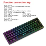 HXSJ V200 Russian Version Wired RGB Backlit Mechanical Keyboard 68 Key Caps, Cable Length: 1.7m - Image 8