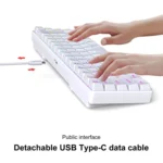 HXSJ V200 Russian Version Wired RGB Backlit Mechanical Keyboard 68 Key Caps, Cable Length: 1.7m - Image 10