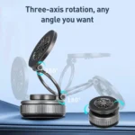 G511 Three-axis Folding Vacuum Adsorption Magnetic Car Phone Holder - Image 4