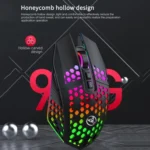 HXSJ T500 Hole Mouse 2.4G Backlight Rechargeable Wireless Mouse - Image 8