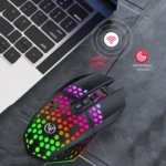 HXSJ T500 Hole Mouse 2.4G Backlight Rechargeable Wireless Mouse - Image 9