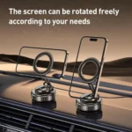 G712 Three-axis Folding Vacuum Adsorption Magnetic Car Phone Holder - Image 7