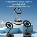 XZK104 2nd Generation Vacuum Adsorption Magnetic Folding Car Phone Holder - Image 2