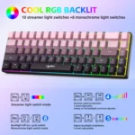 HXSJ V200 Gradient Color 68-key RGB Backlight Wired Membrane Keyboard - Image 3
