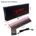 HXSJ V200 Gradient Color 68-key RGB Backlight Wired Membrane Keyboard - Image 9