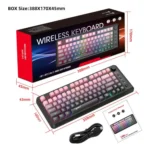 HXSJ L400 Three-mode Wireless RGB Light Thin Film 81 Keys Keyboard - Image 21