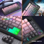 HXSJ L400 Three-mode Wireless RGB Light Thin Film 81 Keys Keyboard - Image 11