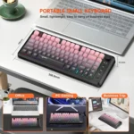 HXSJ L400 Three-mode Wireless RGB Light Thin Film 81 Keys Keyboard - Image 12
