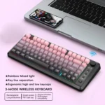 HXSJ L400 Three-mode Wireless RGB Light Thin Film 81 Keys Keyboard - Image 15