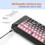 HXSJ L400 Three-mode Wireless RGB Light Thin Film 81 Keys Keyboard - Image 3